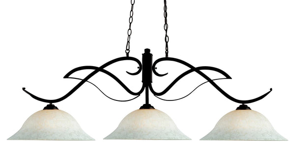Phoenix 3 Light Billiard Light in Bronze Finish