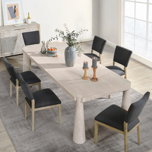 Classic Home Atrop Solid Oak Dining Table with Sculptural Legs