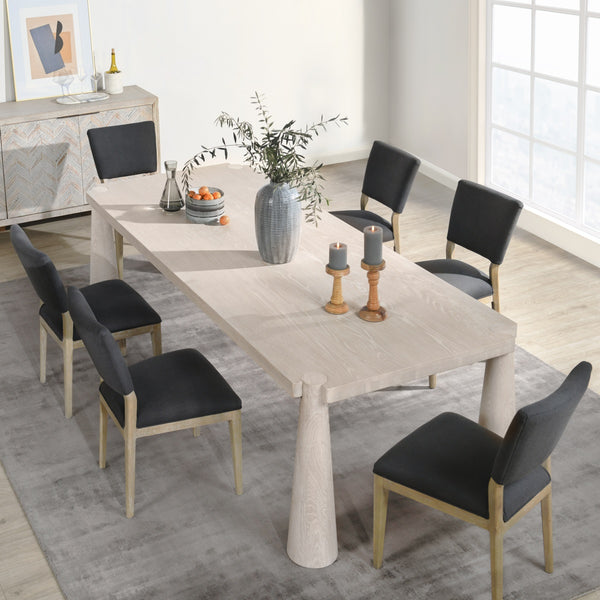 Classic Home Atrop Solid Oak Dining Table with Sculptural Legs