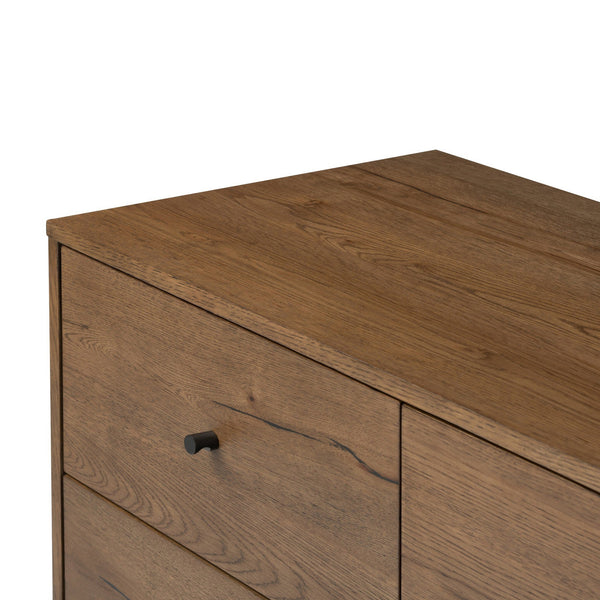 Eaton 5 Drawer Dresser - Amber Oak Resin