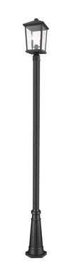 Beacon 2 Light Outdoor Post Mounted Fixture in Black Finish