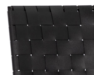 OMARI BARSTOOL - BLACK LEATHER