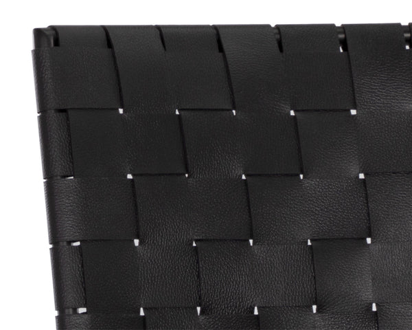 OMARI BARSTOOL - BLACK LEATHER