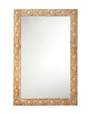 Relief Wood Carved Rectangle Wall Mirror