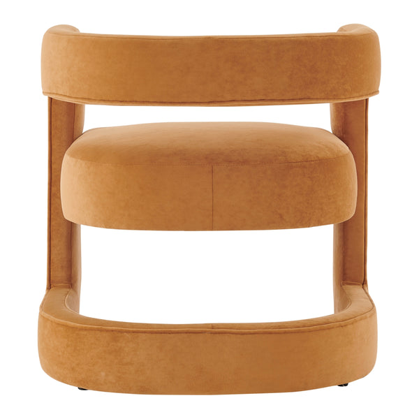 Althea Velvet Accent Arm Chair, Dainty Caramel