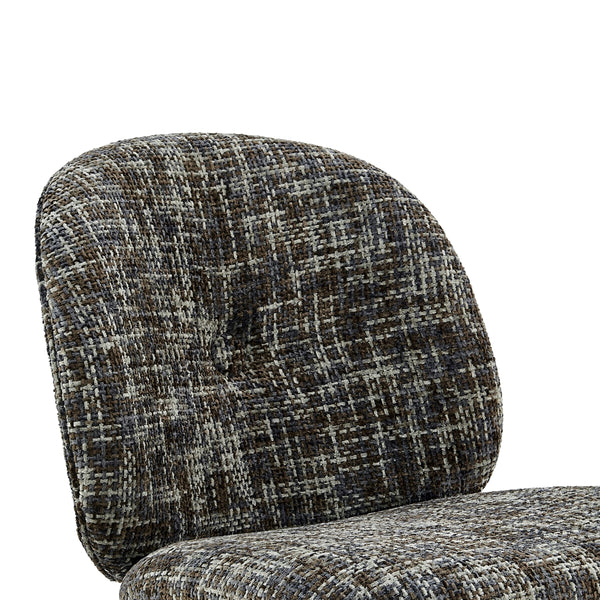 Nisha KD Chenille Dining Side Chair, Allure Gray