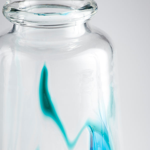 Large Tahoe Vase in Blue/Clear