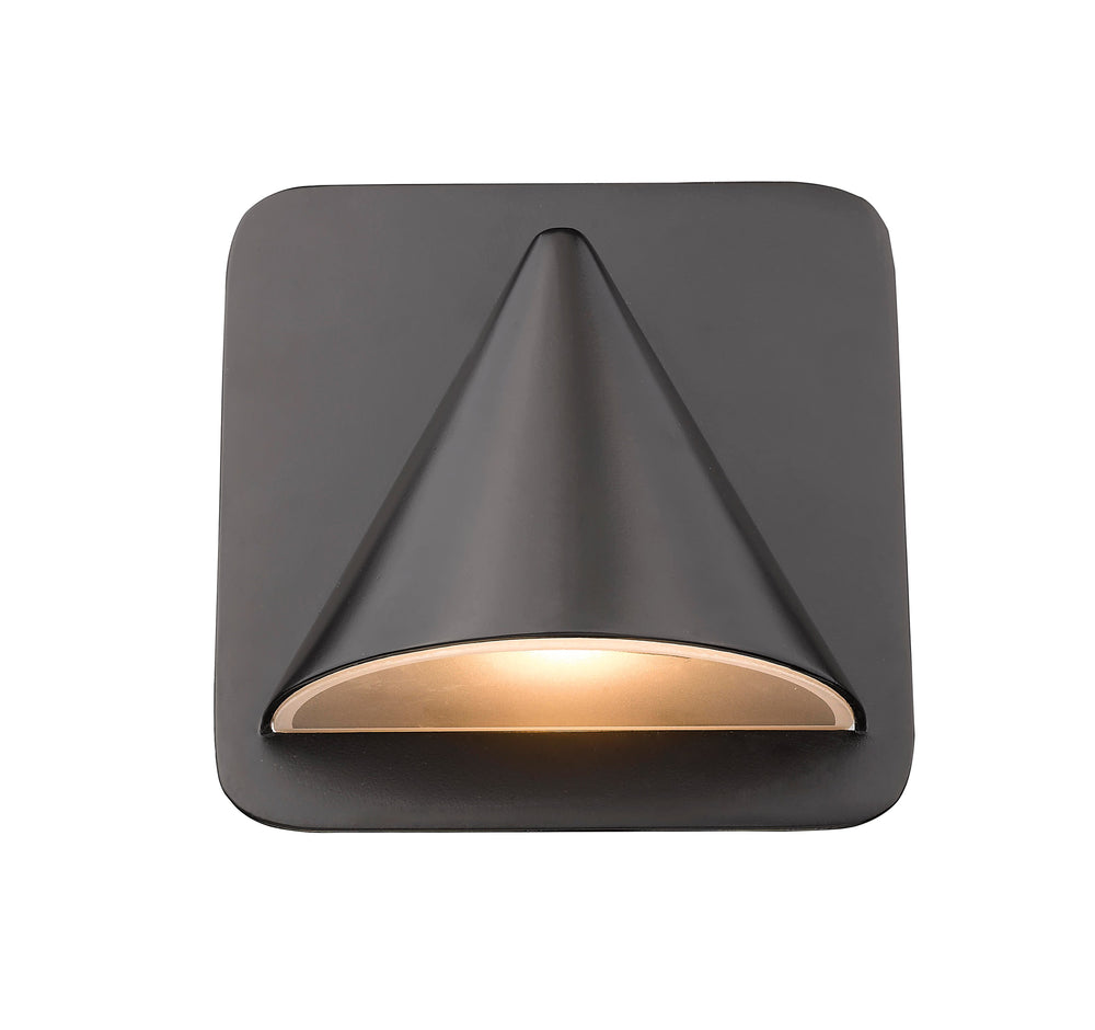 Obelisk 1 Light Outdoor Wall Sconce in Outdoor Rubbed Bronze Finish