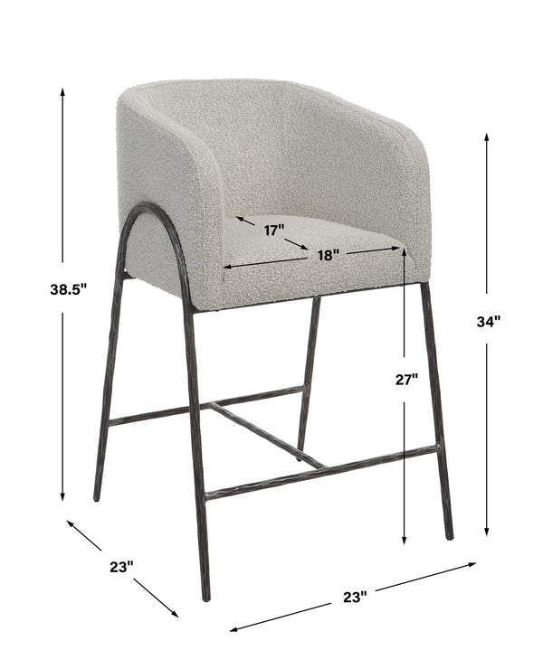 Jacobsen Gray 27" Counter Stool