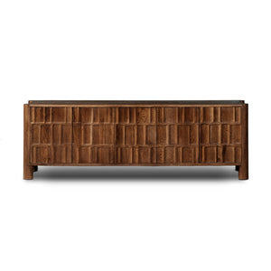 Ezri Media Console - Cocoa Oak