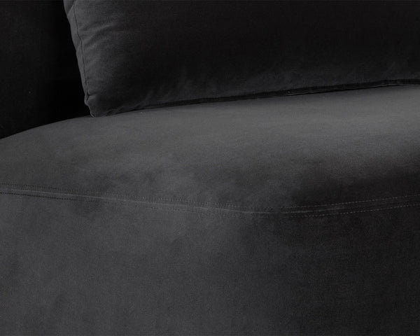 SORAYA SWIVEL ARMLESS CHAIR - SHADOW GREY