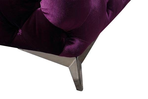 Clarke Love Seat in Purple
