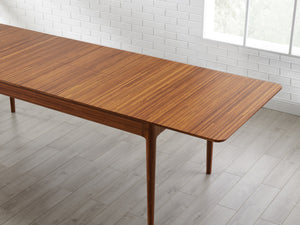 Erikka 110" Double-Leaves Extensible Dining Table, Amber