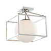 Eclipse 1 Light Semi Flush in Polished Nickel