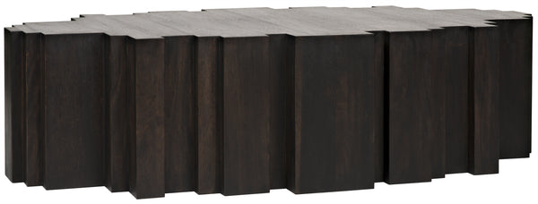 Royce Ebony Walnut Coffee Table in Walnut and Veneer Finish