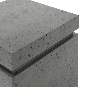 Posen Outdoor Square Propane Enclosure In Pewter Concrete