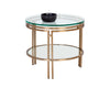 ANDROS END TABLE - ANTIQUE BRASS