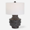 Timber Carved Wood Table Lamp