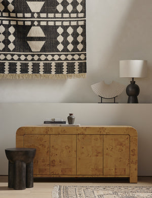 Sante End Table In Raw Black