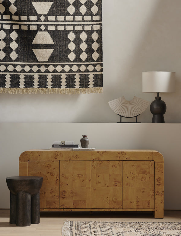 Sante End Table In Raw Black