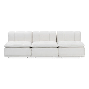 Haven Leather Modular Sofa - White, Customizable Design