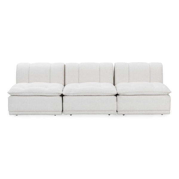 Haven Leather Modular Sofa - White, Customizable Design
