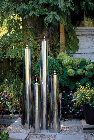 Stainless Steel Column Candle Vase