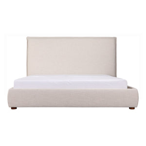 Moe's Luzon King Bed Tall Headboard in Beige