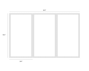 MEDITATION (SET OF 3) - 30" X 60" - SILVER FLOATER FRAME