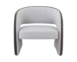 ROSALIA LOUNGE CHAIR - MINA LIGHT GREY / MEG ASH