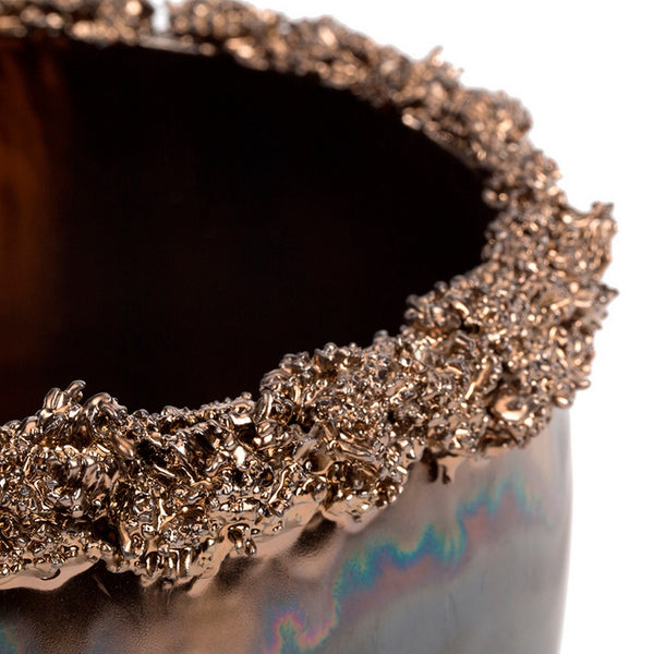 Pyrite 7.3"H Cachepot