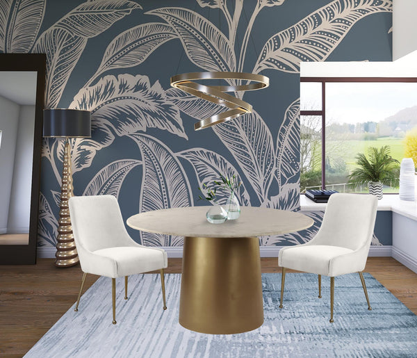 Irvin Dining Chair In Cream Velvet