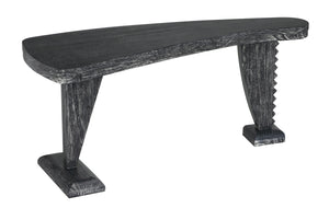 Zigmund Mahogany Desk in Cinder Black