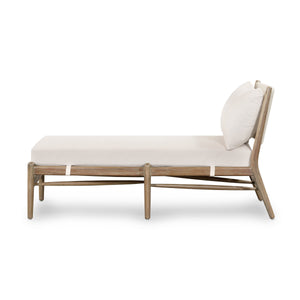Rosen Outdoor Chaise In Natural Eucalyptus