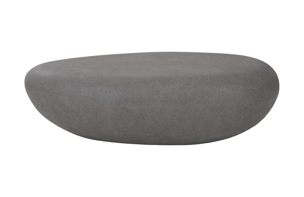 River Stone Coffee Table, Charcoal Stone, Large