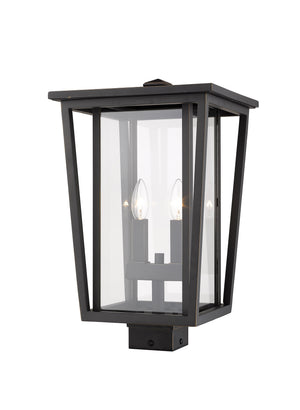 Seoul 2 Light Outdoor Post Mount Fixture in Oil Rubbed Bronze Finish