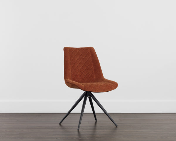 FREYA SWIVEL DINING CHAIR - DANNY RUST