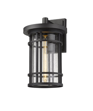 Jordan 1 Light Outdoor Wall Sconce in Black Finish