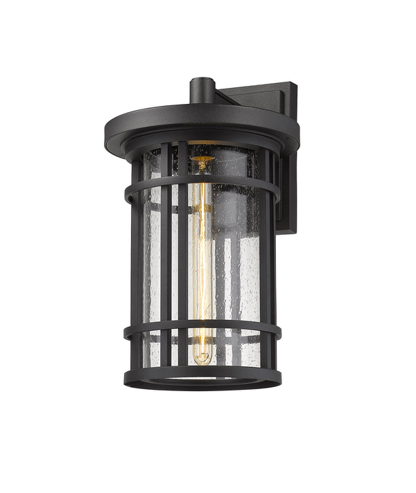 Jordan 1 Light Outdoor Wall Sconce in Black Finish