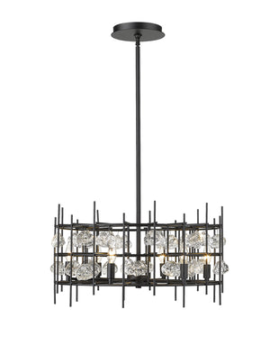 Garroway 6 Light Chandelier in Matte Black Finish