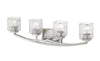 Zaid 4 Light Vanity in Brushed Nickel Finish