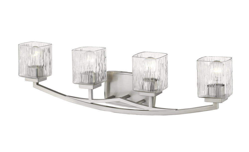 Zaid 4 Light Vanity in Brushed Nickel Finish