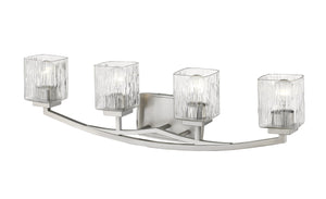 Zaid 4 Light Vanity in Brushed Nickel Finish
