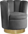 Anita Accent Chair In Grey Velvet
