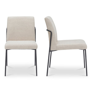 Danny Dining Chair Set of 2 in Ivory