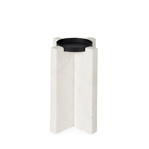 Sophia 5.5"L x 3.5"W x 8.0"H. Marble Candle Holder Medium