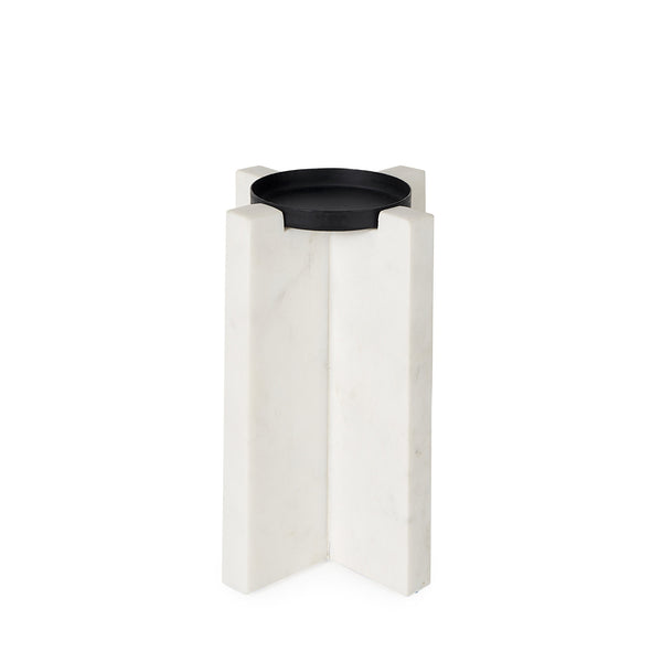 Sophia 5.5"L x 3.5"W x 8.0"H. Marble Candle Holder Medium