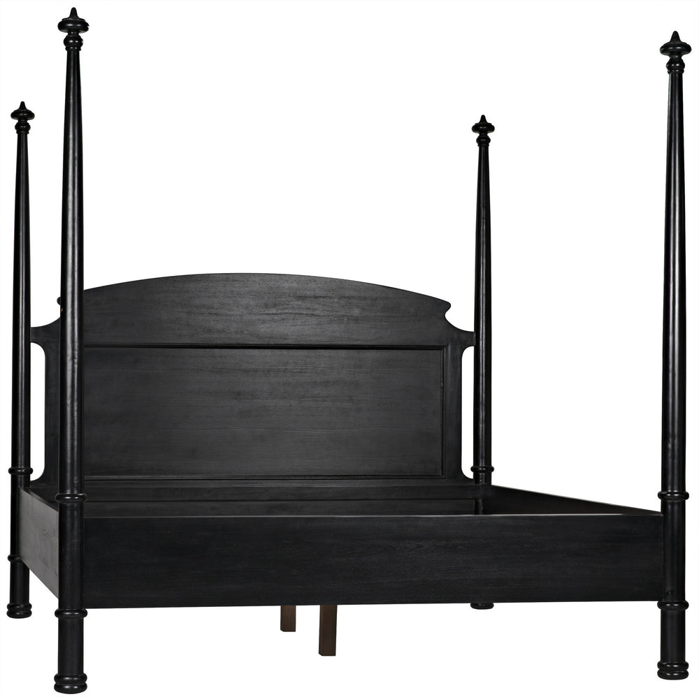 Eastern King New Douglas Mahogany Bed in Hand-Rubbed Black