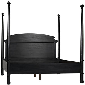 Eastern King New Douglas Mahogany Bed in Hand-Rubbed Black