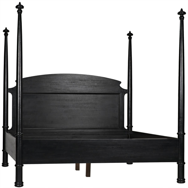 Eastern King New Douglas Mahogany Bed in Hand-Rubbed Black